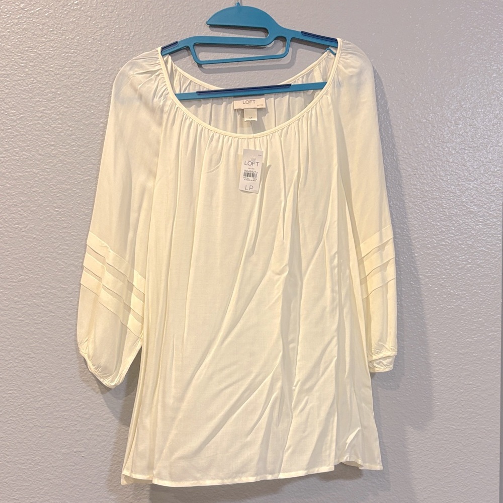 LOFT Women's Elegant Cream Blouse